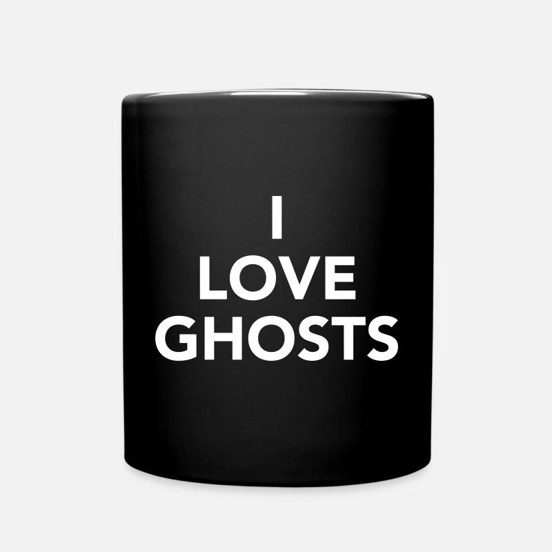 I love Ghosts - Halloween - Full Colour Mug - black