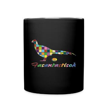 Fasantastisch Mosaik - Tasse einfarbig - Schwarz - Vorne