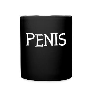Penis - Tasse einfarbig - Schwarz - Vorne