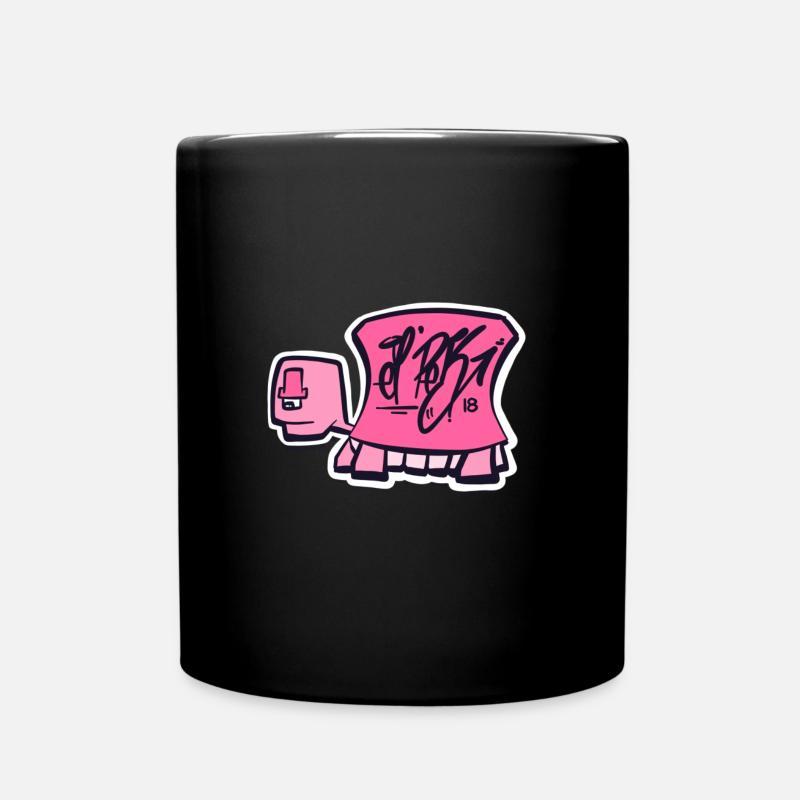 Tag turtle / Pink Schildkröte Logo - Tasse einfarbig - Schwarz