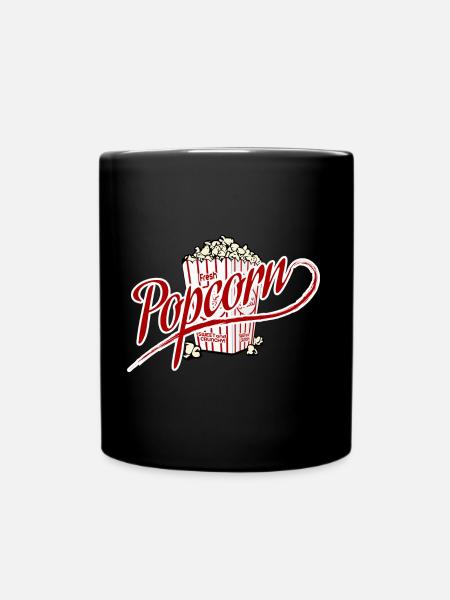 Popcorn - Tasse einfarbig - Schwarz