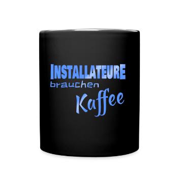 Installateur - Tasse einfarbig - Schwarz - Vorne