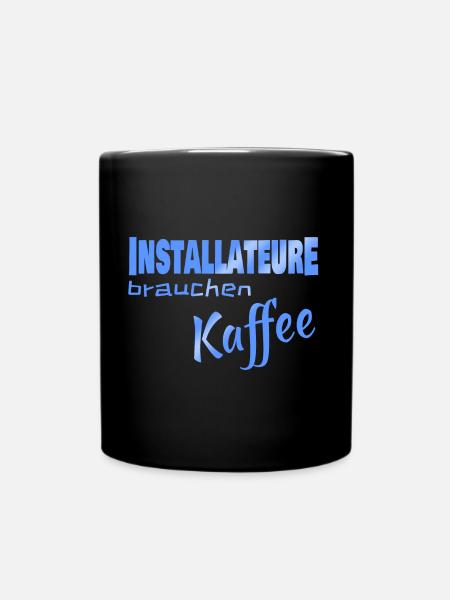 Installateur - Tasse einfarbig - Schwarz