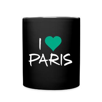 Paris - Tasse einfarbig - Schwarz - Vorne