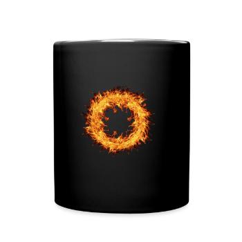 Feuerring - Tasse einfarbig - Schwarz - Vorne