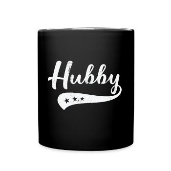 Funny Classic Hubby Baseball Matching Couple Wifey - Full Colour Mug - black - Front
