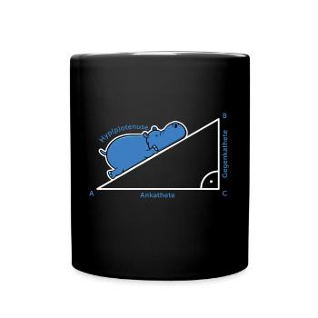 Hyppotenuse Pythagore De Math Hippo cadeau enseignant - Mug uni - noir - Devant