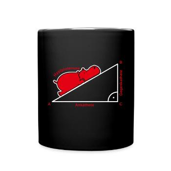 Hippopotame Pythagore math Hippo cadeau enseignant - Mug uni - noir - Devant