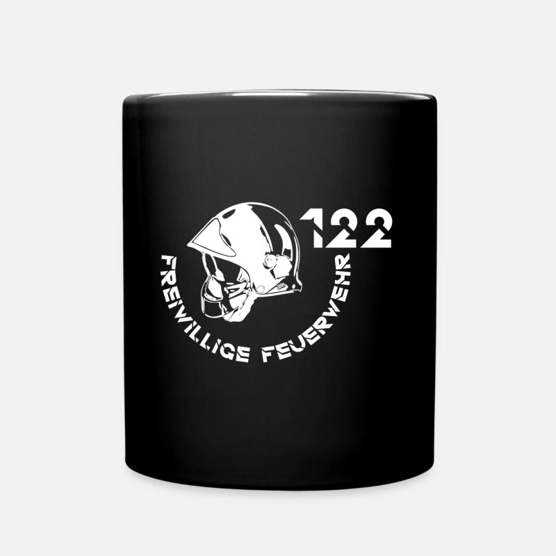 Freiwillige Feuerwehr 122 – SIX 1 weiß - Tasse einfarbig - Schwarz