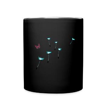 Papillon pissenlit - Mug uni - noir - Devant