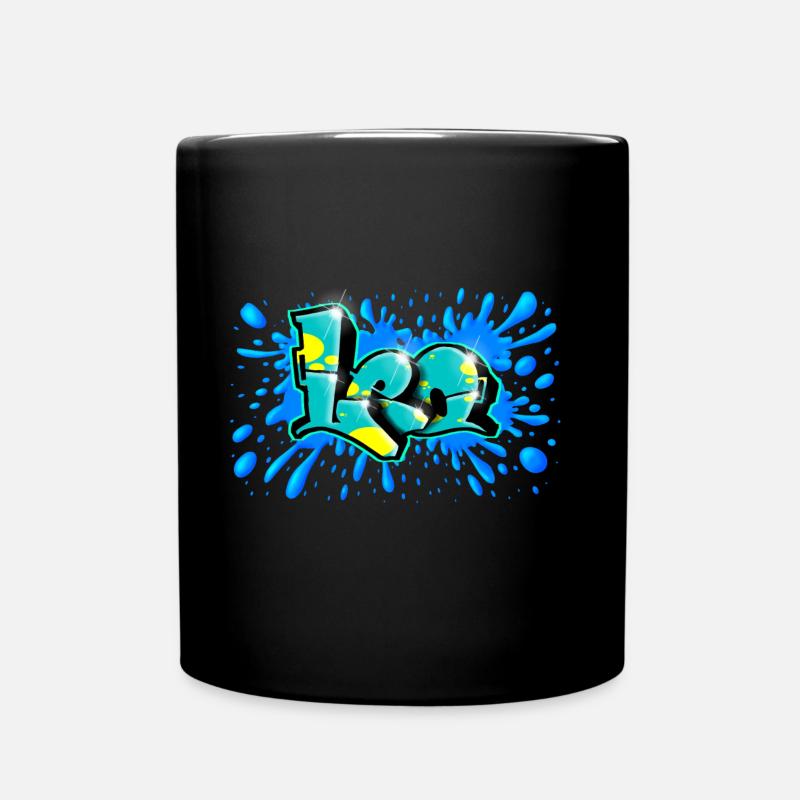 LEO Graffiti Print - Tasse einfarbig - Schwarz