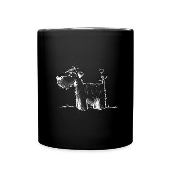 Drolliger Hund I Hundemotiv Hundehalter Herrchen - Tasse einfarbig - Schwarz - Vorne