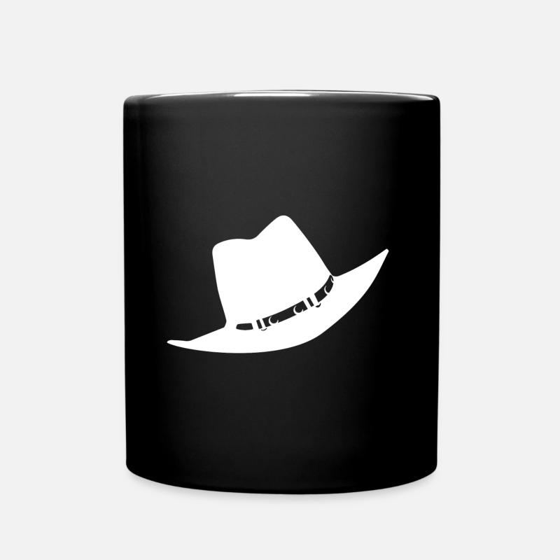 Chapeau en blanc - Mug uni - noir