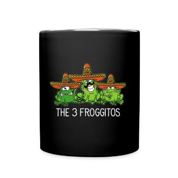 Cinco de Mayo Die 3 Froggitos Mexikaner Lustig - Tasse einfarbig - Schwarz - Vorne