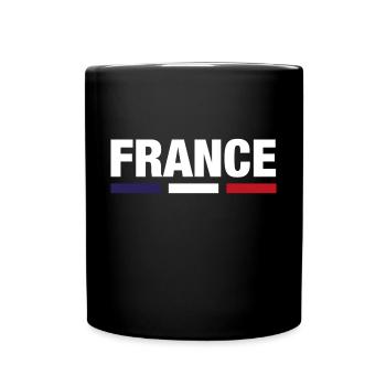France T-Shirt Cadeau Drapeau Français - Mug uni - noir - Devant