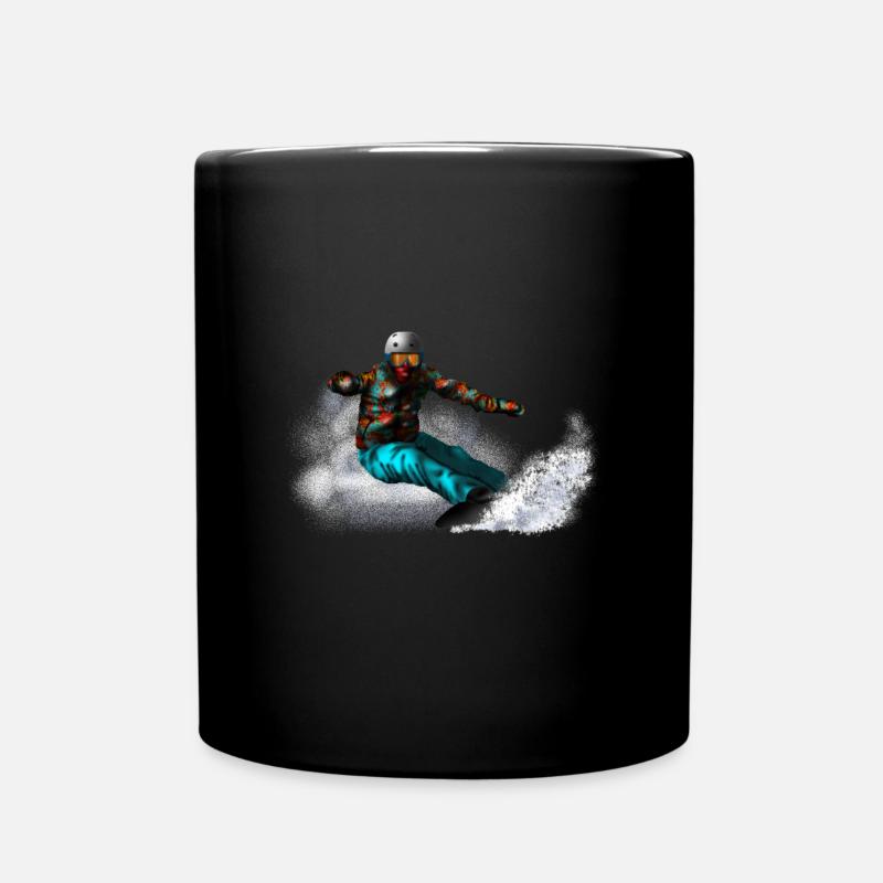 Snowboarding - Tasse einfarbig - Schwarz