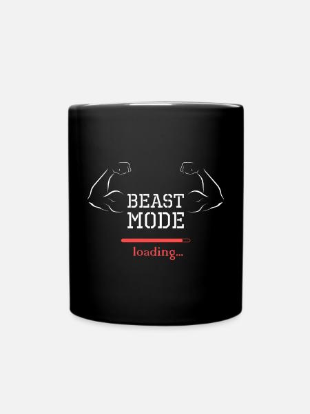 Beast Loading Fitness Gym Muscles Fit Logo Icône - Mug uni - noir