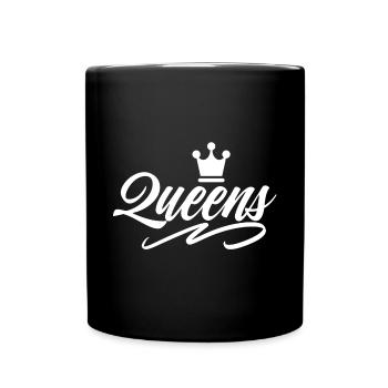 Queens - Tasse einfarbig - Schwarz - Vorne