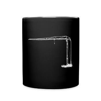 Folding crane assembled white crane crane - Full Colour Mug - black - Front