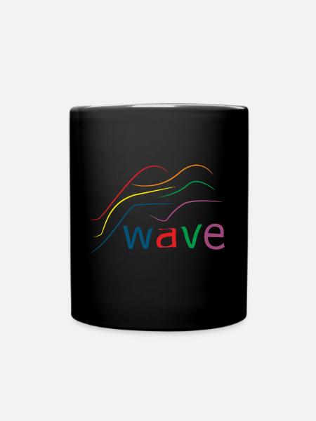 wave - Tasse einfarbig - Schwarz