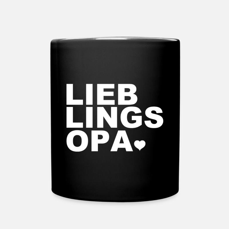 Lieblings Opa - Großvater - Opi - Großeltern - Tasse einfarbig - Schwarz