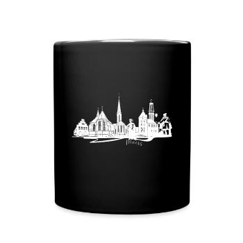 Moers Skyline Silhouette Design - Full Colour Mug - black - Front