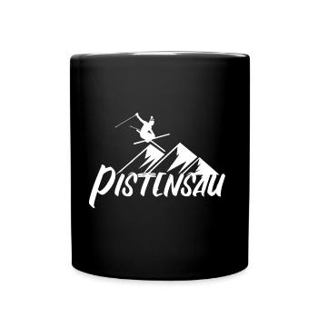 Pistensau - Tasse einfarbig - Schwarz - Vorne