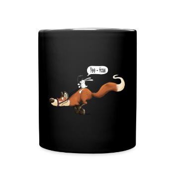 Süßer Fuchs - Füchse - Hase - Hasi - Geschenk - Tasse einfarbig - Schwarz - Vorne