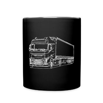 LKW semi-remorque semi-remorque Truck camion ciężarówka - Mug uni - noir - Devant