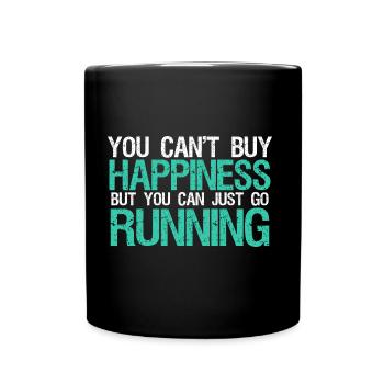 Joggen - Tasse einfarbig - Schwarz - Vorne