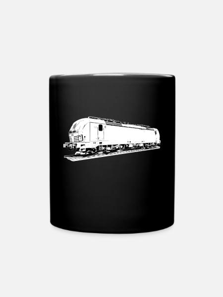 Electric locomotive - Full Colour Mug - black