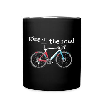 Road Bike Funny Sayings Bicycle Logo Gravel Bike - Full Colour Mug - black - Front