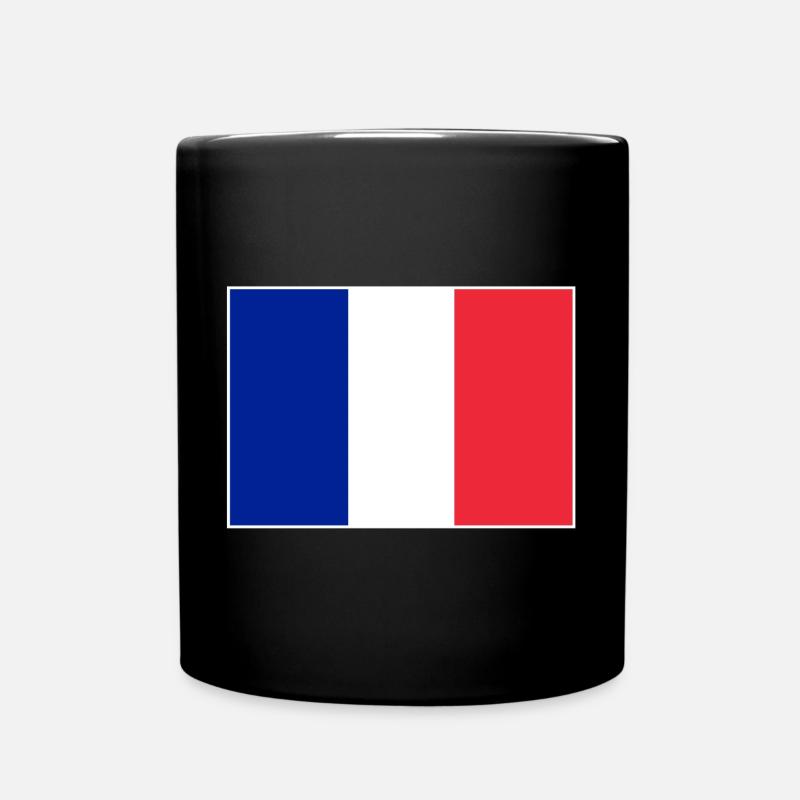Frankreich Flagge - Tasse einfarbig - Schwarz