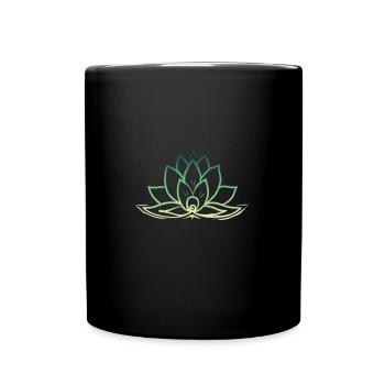 Lotus - Tasse einfarbig - Schwarz - Vorne