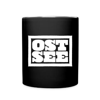 Ostsee Schriftzug Typo - Tasse einfarbig - Schwarz - Vorne