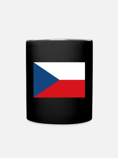Tschechien Flagge - Tasse einfarbig - Schwarz