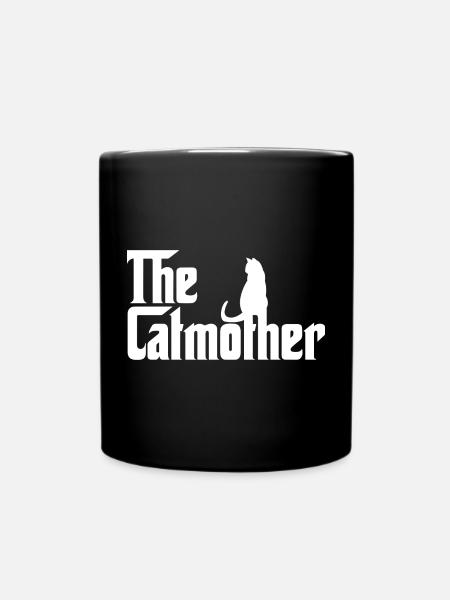The Catmother Cat Mom Katzen Liebe - Tasse einfarbig - Schwarz