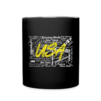 États-Unis États-Unis Blanc - Mug uni - noir - Devant