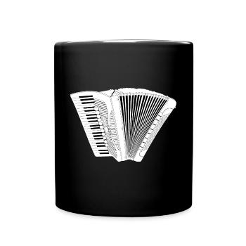 Accordéon Accordion I love music * Je l’amour musique - Mug uni - noir - Devant