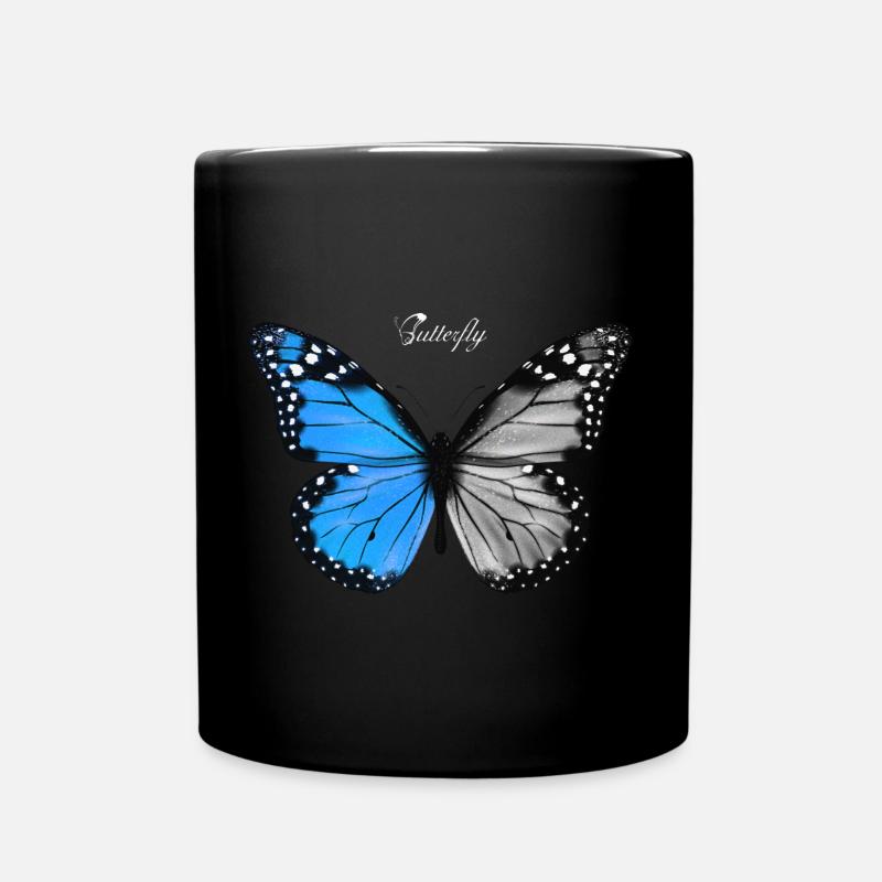 Batterie-Grafik - Tasse einfarbig - Schwarz