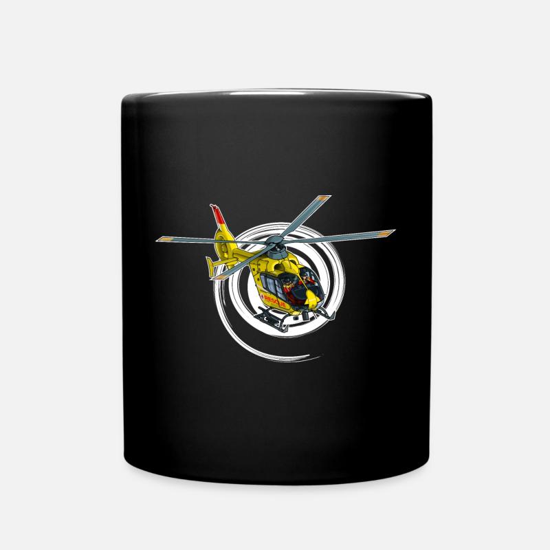 Hélicoptère en action - Mug uni - noir