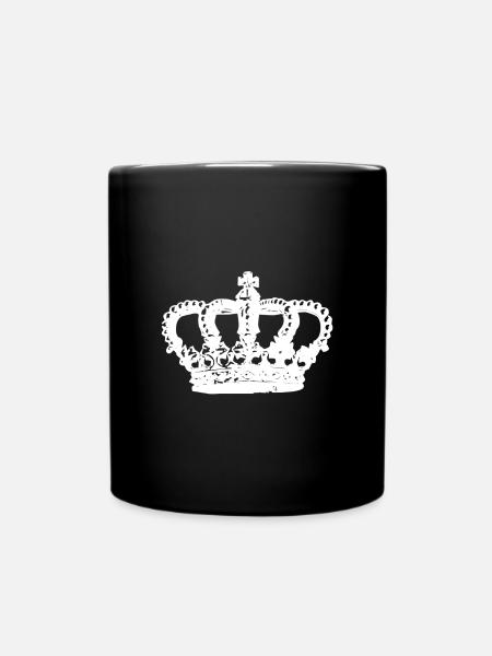 White crown, free - Full Colour Mug - black