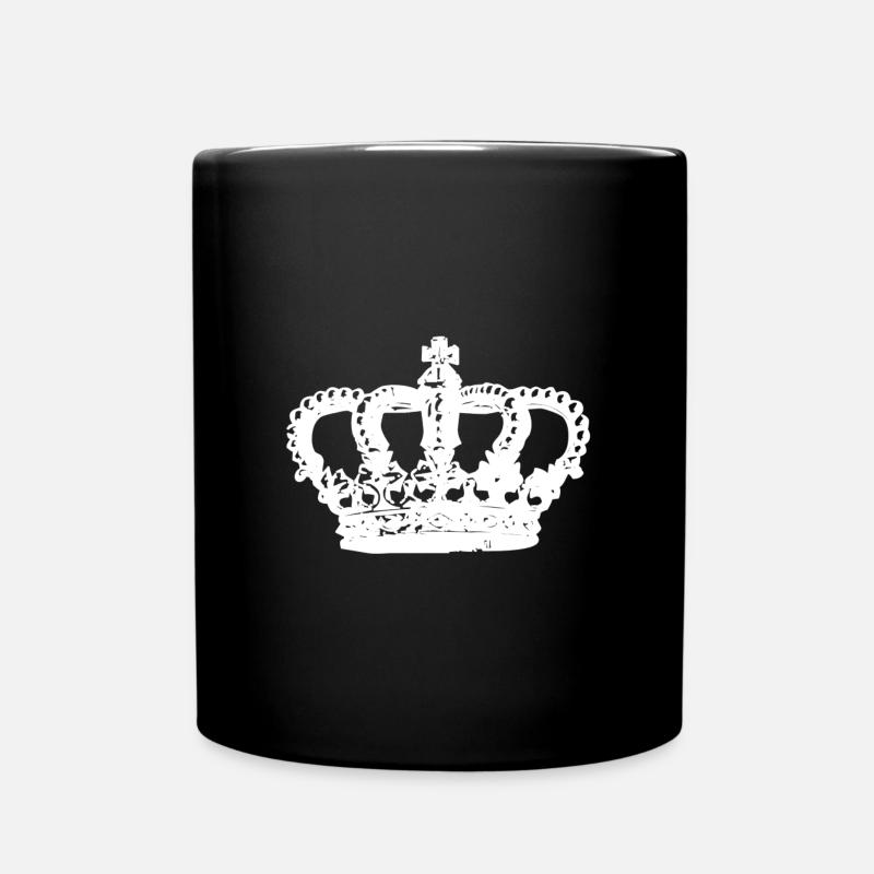 Couronne blanche, gratuite - Mug uni - noir
