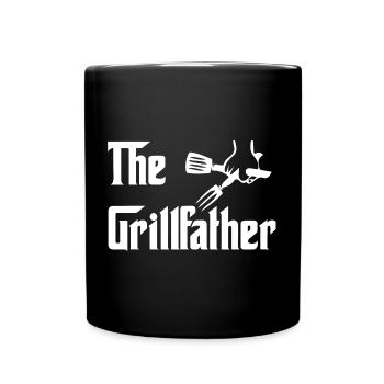 The Grillfather Grillen Vater BBQ Liebhaber - Tasse einfarbig - Schwarz - Vorne