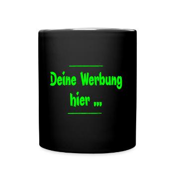 werbung - Tasse einfarbig - Schwarz - Vorne