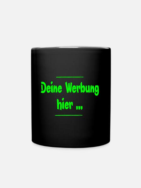 werbung - Tasse einfarbig - Schwarz