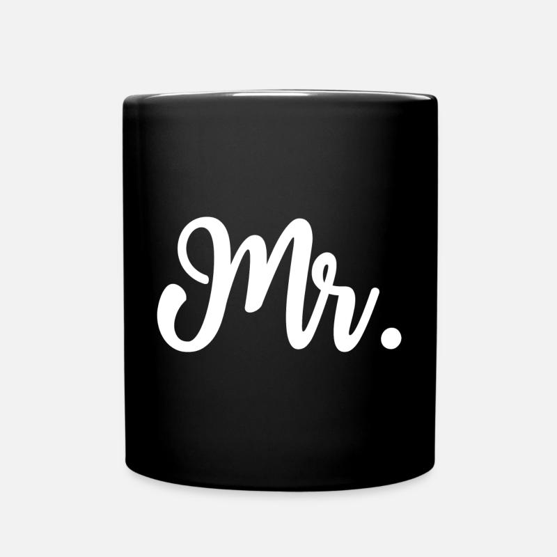 Mr. Kalligrafie Männer - Tasse einfarbig - Schwarz