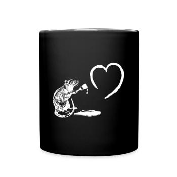 Brush Artist Rat - Full Colour Mug - black - Front
