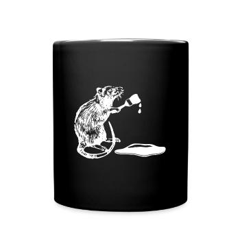 Brush Artist Rat - Full Colour Mug - black - Front