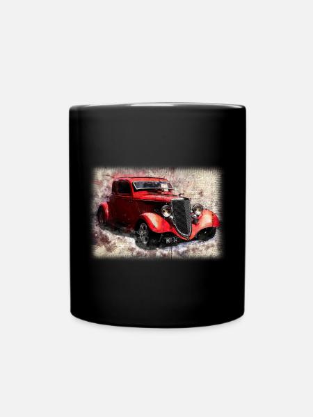 Ancienne voiture de rêve américaine nostalgique - Mug uni - noir
